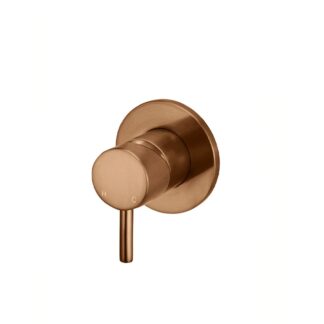 Meir Round Wall Mixer Short Pin Lever Lustre Bronze Trim Kit