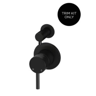 Meir Round Diverter Mixer Matte Black Trim Kit