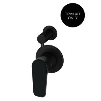 Meir Round Diverter Mixer Paddle Handle Matte Black Trim Kit