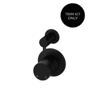 Meir Round Diverter Mixer Pinless Handle Matte Black Trim Kit