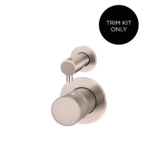 Meir Round Diverter Mixer Pinless Handle Champagne Trim Kit