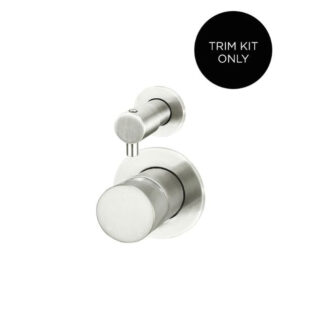 Meir Round Diverter Mixer Pinless Handle Brushed Nickel Trim Kit