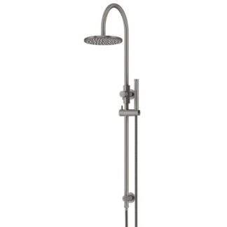 Meir Gooseneck Shower Set with 200mm rose, Single-Function Hand Shower Shadow
