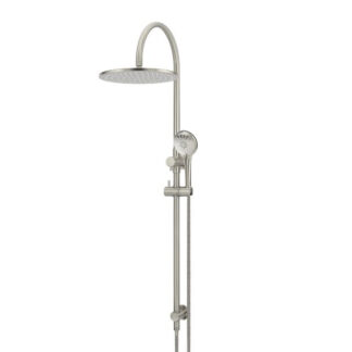 Meir Gooseneck Shower Set with 300mm rose, Three-Function Hand Shower Brushed Nickel