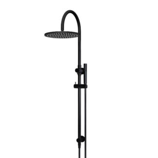 Meir Gooseneck Shower Set with 300mm rose, Single-Function Hand Shower Matte Black