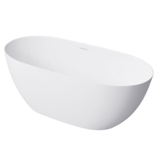 Turner Hastings Narva 160 x 74 MagnaCast Free Standing Bath - Gloss White No Overflow