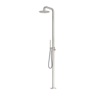 Nero Zen SS316L Outdoor Freestanding Shower Column Brushed Nickel