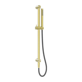 Nero Zen SS316L Shower Rail With Outdoor Shower Hose Brushed Gold