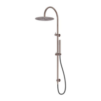 Nero Zen SS316L Twin Shower With Outdoor Shower Hose Brushed Bronze