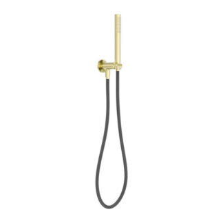 Nero Zen SS316L Shower On Bracket With Outdoor Shower Hose Brushed Gold