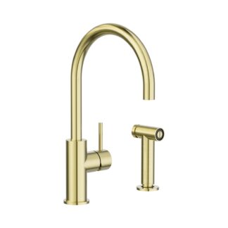 Nero Zen SS316L Kitchen Mixer With Hand Spray Brushed Gold