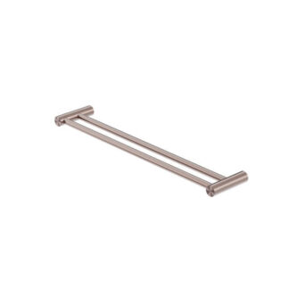 Nero Zen SS316L Double Towel Rail 600mm Brushed Bronze
