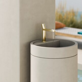 Nero Pure SS316L Basin Mixer Brushed Gold