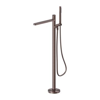 Nero Pure SS316L Freestanding Bath Mixer Brushed Bronze