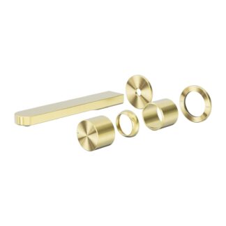 Nero Pure SS316L Wall Basin/Bath Mixer Separate Back Plate Trim Kits Only Brushed Gold
