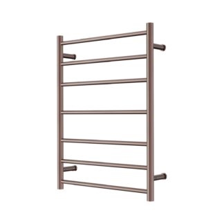Nero Mecca 240V 7 Bar Heated Towel Ladder Brushed Bronze