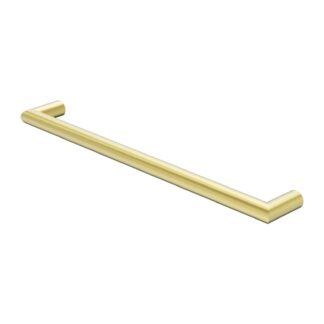Nero Mecca 240V Single Heated Towel Rail Brushed Gold