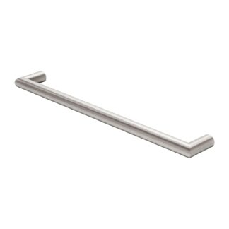 Nero Mecca 240V Single Heated Towel Rail Brushed Nickel