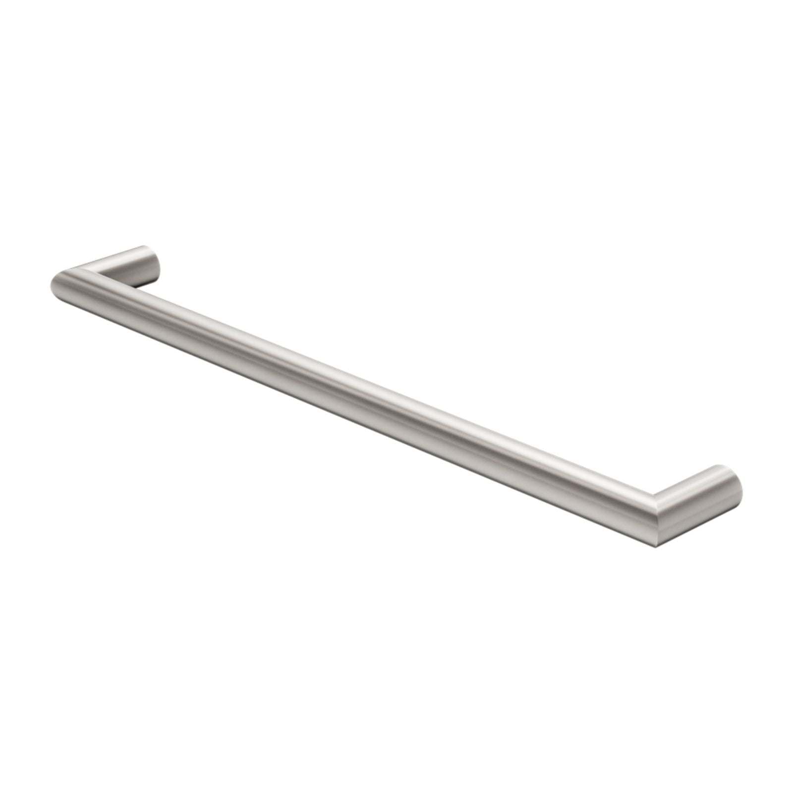 Nero Mecca 240V Single Heated Towel Rail Brushed Nickel