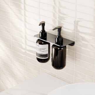 Nero Mecca Double Soap Bottle Holder Gun Metal