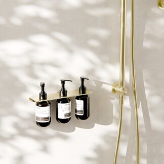 Nero Mecca Triple Soap Bottle Holder Brushed Gold