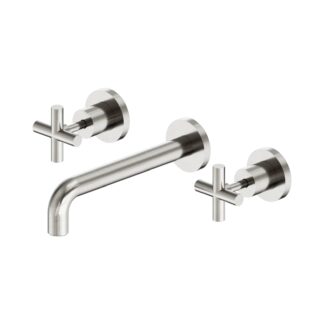 Nero X Plus Wall Basin Set 215mm Brushed Nickel