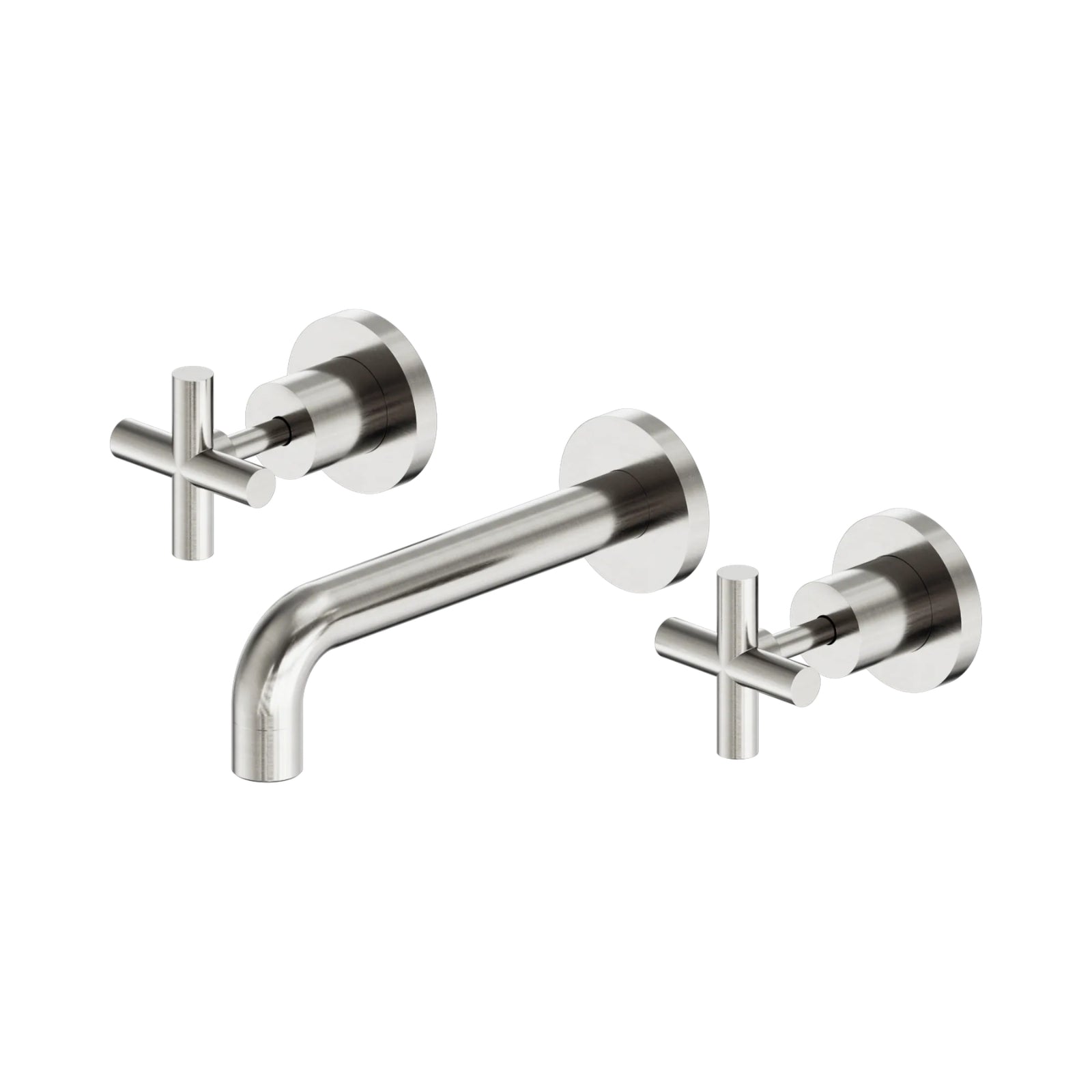 Nero X Plus Wall Basin Set 180mm Brushed Nickel