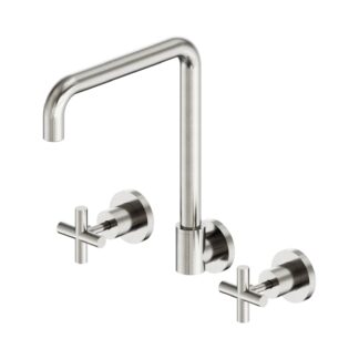 Nero X Plus Wall Kitchen Set Swivel Spout Brushed Nickel