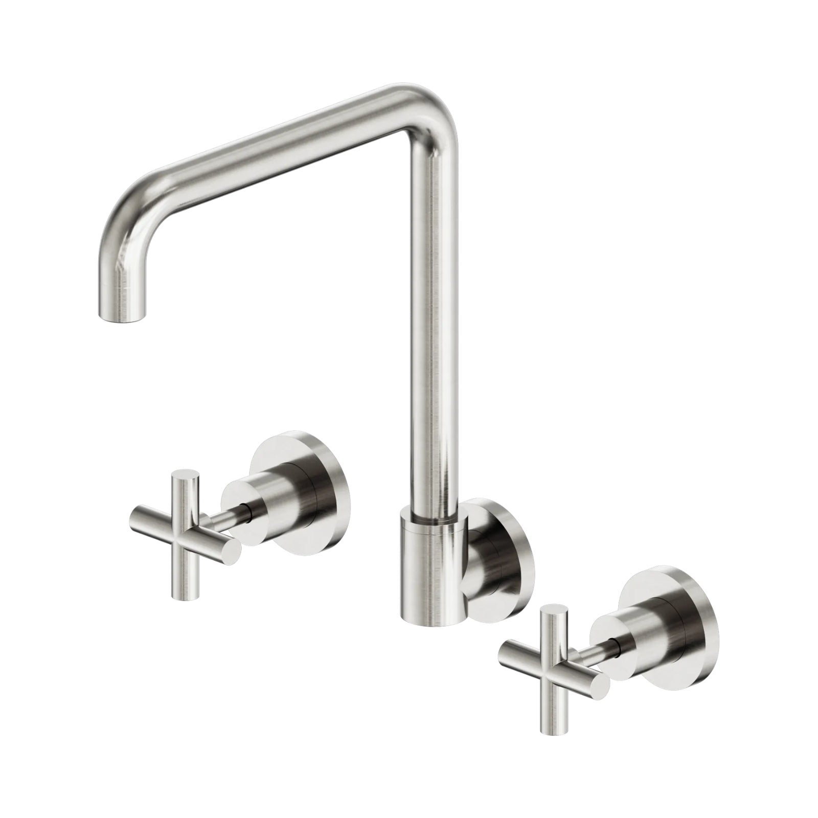 Nero X Plus Wall Kitchen Set Swivel Spout Brushed Nickel