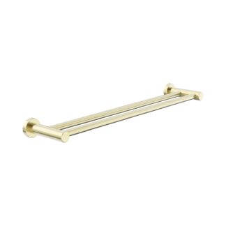Nero Dolce II Double Towel Rail 600mm Brushed Gold