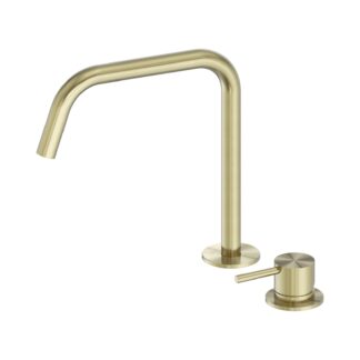 Nero Mecca Hob Bath/Kitchen Mixer Set Edge Spout II Brushed Gold