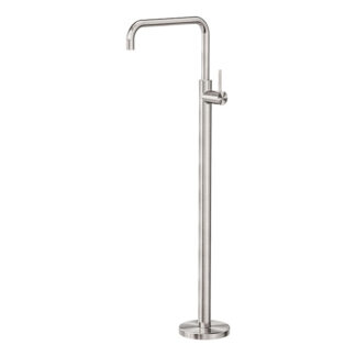 Nero Mecca Freestanding Bath Mixer Square Shape Brushed Nickel