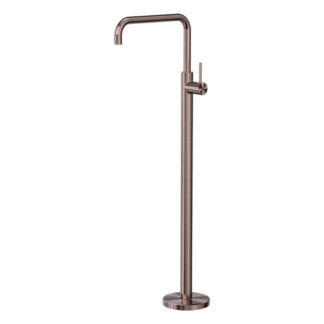 Nero Mecca Freestanding Bath Mixer Square Shape Brushed Bronze