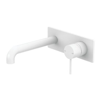 Nero Mecca Wall Basin/Bath Mixer 120mm Matte White