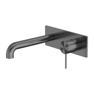 Nero Mecca Wall Basin/Bath Mixer 260mm Gun Metal