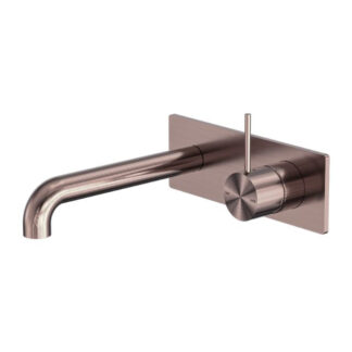 Nero Mecca Wall Basin/Bath Mixer Handle Up 160mm Brushed Bronze