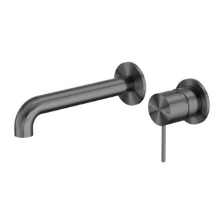 Nero Mecca Wall Basin/Bath Mixer Separate Back Plate 120mm Gun Metal