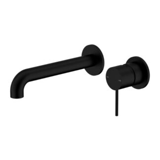 Nero Mecca Wall Basin/Bath Mixer Separate Back Plate 120mm Matte Black