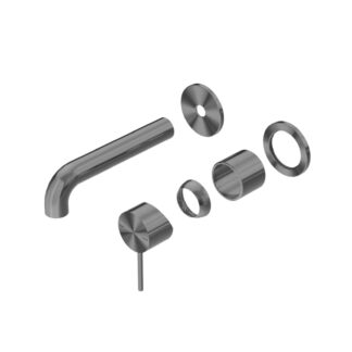 Nero Mecca Wall Basin/bath Mixer Separate Back Plate 230mm Trim Kits Only Gun Metal