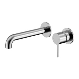 Nero Mecca Wall Basin/Bath Mixer Separate Back Plate 260mm Chrome