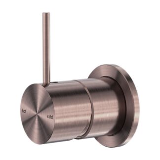 Nero Mecca Shower Mixer 60mm Handle Up Plate Brushed Bronze
