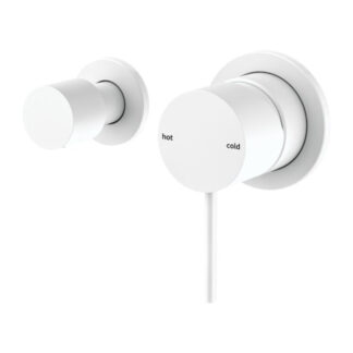 Nero Mecca Shower Mixer With Horizontal 2 Way Divertor Matte White