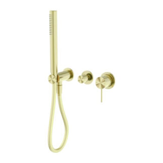 Nero Mecca Shower Mixer Divertor System Separate Back Plate Brushed Gold