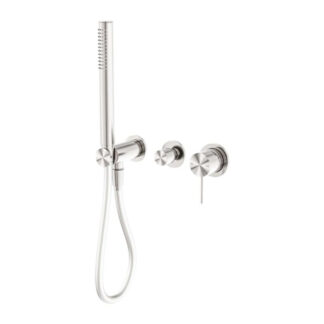 Nero Mecca Shower Mixer Divertor System Separate Back Plate Brushed Nickel