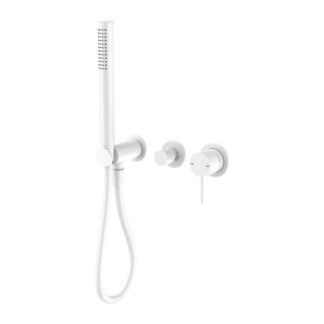 Nero Mecca Shower Mixer Divertor System Separate Back Plate Matte White