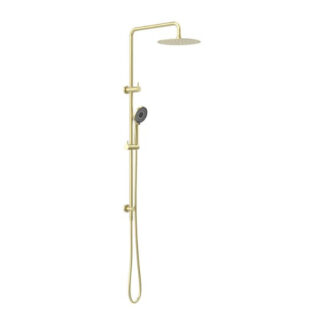 Nero Round Project Twin Shower Brushed Gold