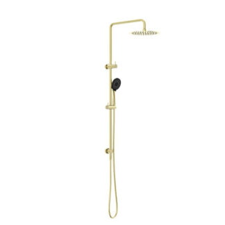 Nero Round Project Twin Shower 4 Star Rating Brushed Gold