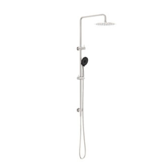 Nero Round Project Twin Shower 4 Star Rating Brushed Nickel