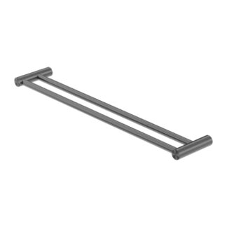 Nero New Mecca Double Towel Rail 600mm Gun Metal