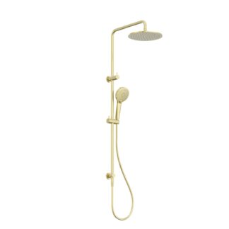 Nero Round Twin Shower With Air Shower I Brushed Gold